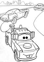 coloriage martin tracte flash cars 2